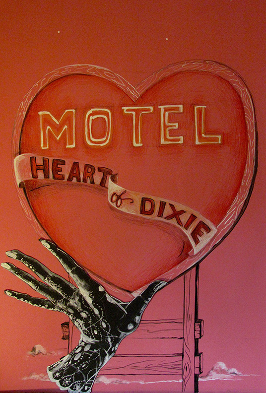 Liz Downing drawing, Better Motel