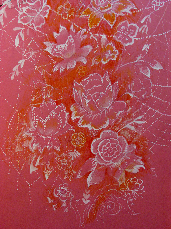 Liz Downing drawing, Lace