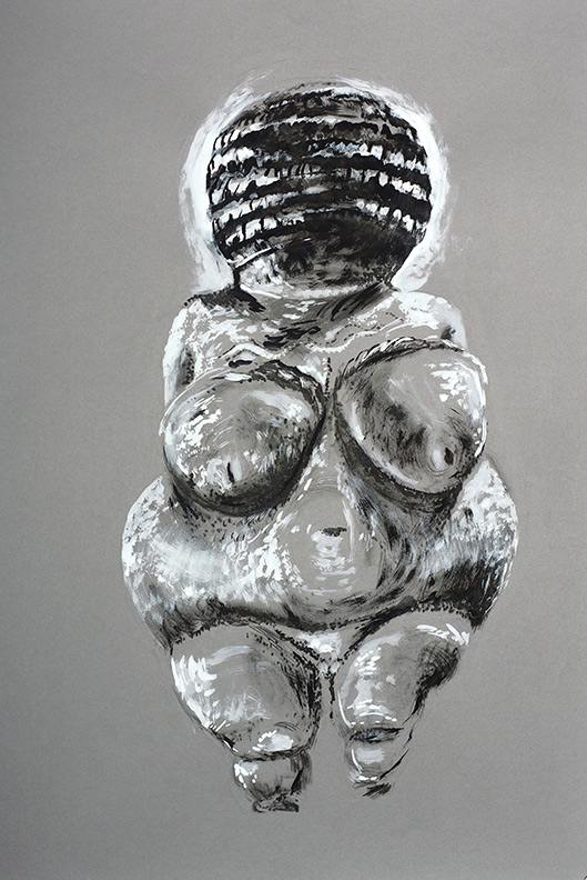 Liz Downing drawing, Venus Of Willendorf
