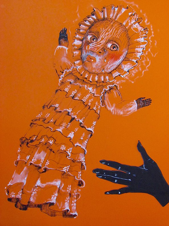 Liz Downing drawing, Wooden Baby
