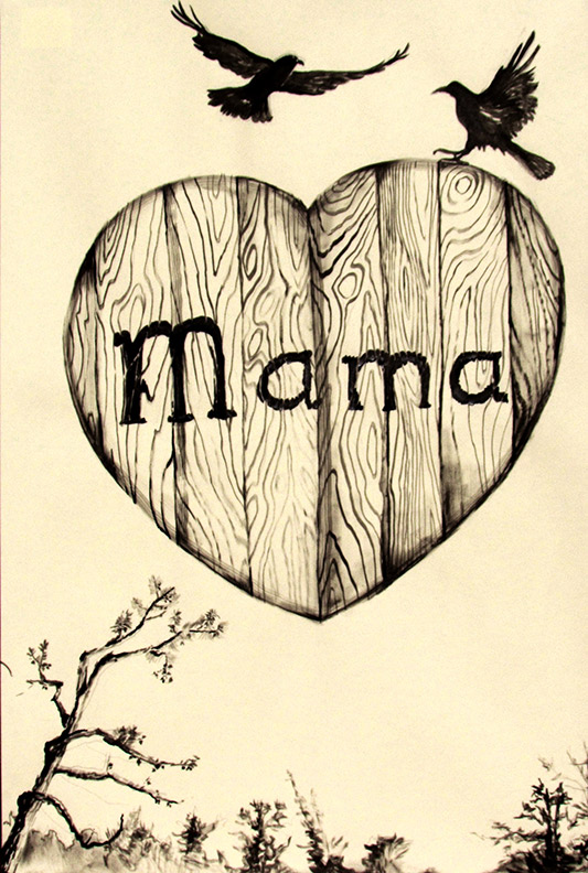 Liz Downing drawing, Mama