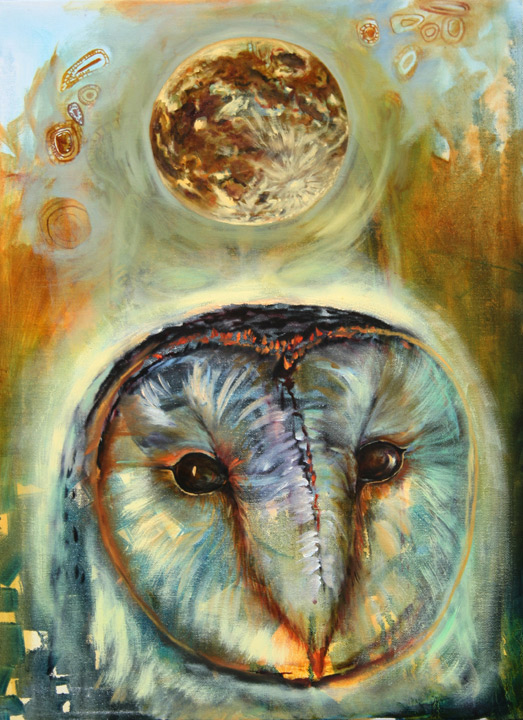 Owl And Moon