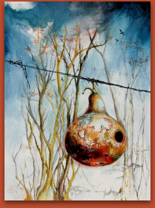 Gourd Against Blue