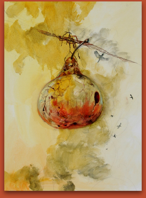 Gourd Against Yellow